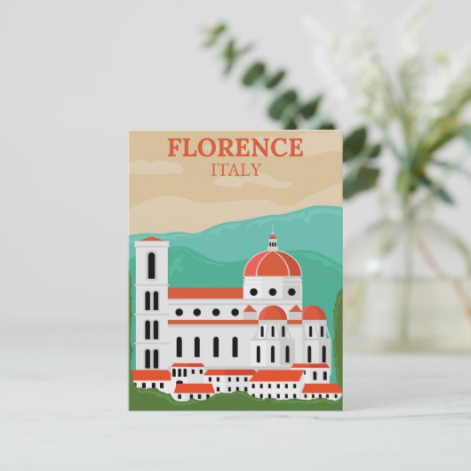 フィレンツェ、イタリアレトロヴィンテージトラベル ポストカード (スタンド正面)