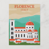 フィレンツェ、イタリアレトロヴィンテージトラベル ポストカード (正面)