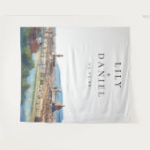 フィレンツェ イタリアン ウェディング フォト バックドロップ タペストリー (正面(横))