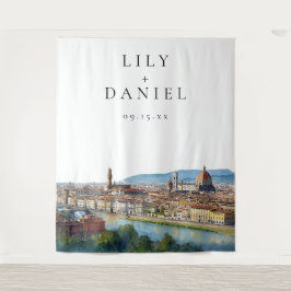 フィレンツェ イタリアン ウェディング フォト バックドロップ タペストリー