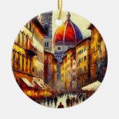 フィレンツェ、イタリア通り絵を描with Duomo's セラミックオーナメント (正面)
