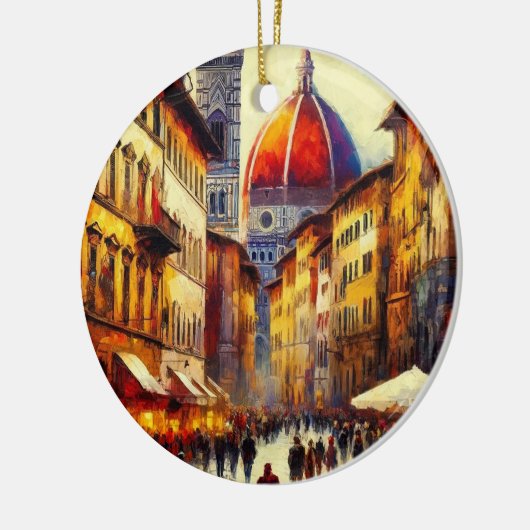フィレンツェ、イタリア通り絵を描with Duomo's セラミックオーナメント (左)