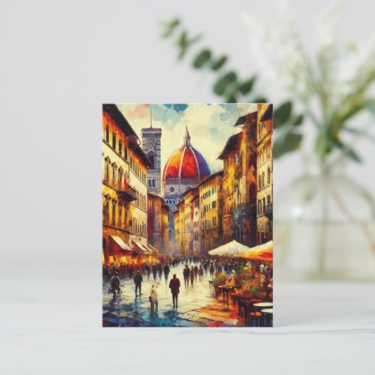 フィレンツェ、イタリア通り絵を描with Duomo's ポストカード (スタンド正面)
