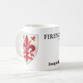 フィレンツェ、イタリア|のからの(紋章の)フラ・ダ・リコーヒー・マグ コーヒーマグカップ (正面左)