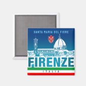 フィレンツェ，イタリア – サンタマリアデルフィオーレマグネット マグネット (正面/裏面)