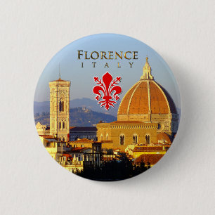 フィレンツェ、イタリア-サンタマリアdel Fiore 缶バッジ