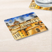 フィレンツェ・イタリア  スクエアペーパーコースター (アングル)