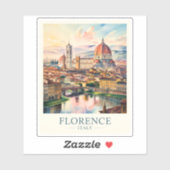 フィレンツェ イタリア ドゥオモ 大聖堂 水彩画 旅行 シール (シート)