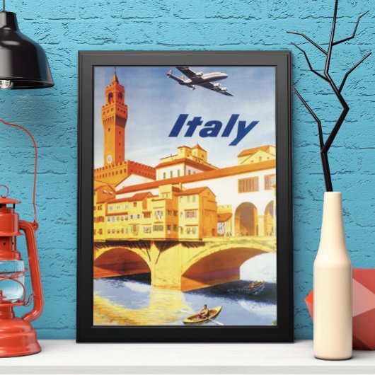 フィレンツェ イタリア ポンテヴェッキオ橋 ヴィンテージ旅行 ポスター