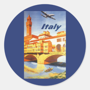 フィレンツェ イタリア ポンテヴェッキオ橋 ヴィンテージ旅行 ラウンドシール