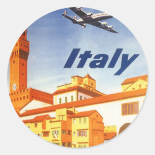 フィレンツェ イタリア ポンテヴェッキオ橋 ヴィンテージ 旅行 ラウンドシール