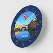 フィレンツェ,イタリア – ポンテヴェッキオ ラウンド壁時計 (傾斜)