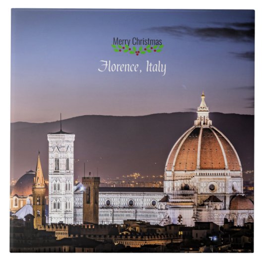 フィレンツェ、イタリア、メリークリスマス タイル (正面)