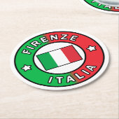 フィレンツェ・イタリア ラウンドペーパーコースター (アングル)