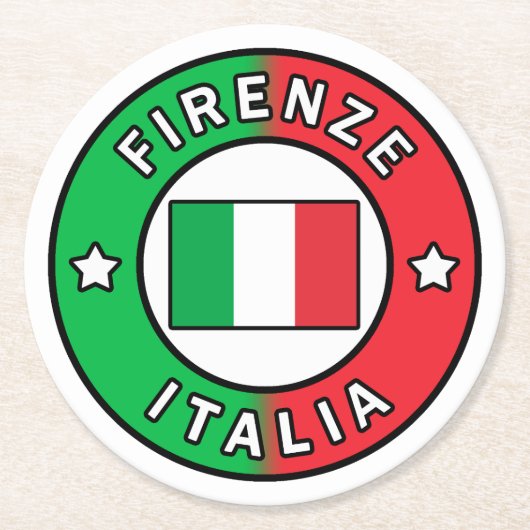 フィレンツェ・イタリア ラウンドペーパーコースター (正面)