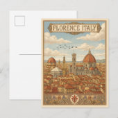 フィレンツェ イタリア ヴィンテージ旅行 ポストカード (正面/裏面)