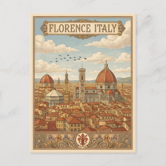 フィレンツェ イタリア ヴィンテージ旅行 ポストカード (正面)