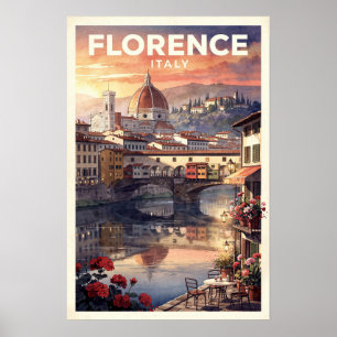 フィレンツェ イタリア ヴィンテージ トラベル ポスター