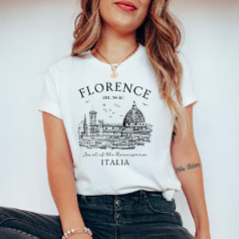 フィレンツェ イタリア ヴィンテージ ドゥオモ スケッチ Tシャツ