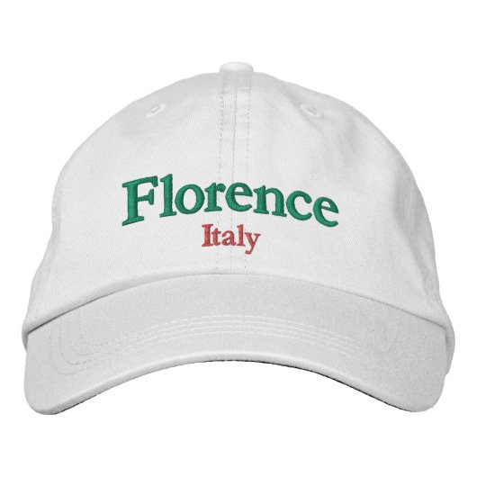 フィレンツェ イタリア 市の誇り 刺繍入りキャップ (正面)