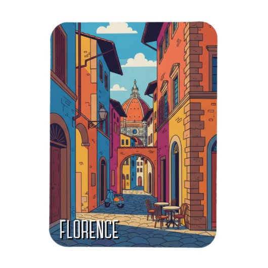 フィレンツェ イタリア 旅行 アブストラクト アート マグネット (縦)