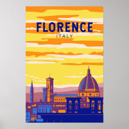 フィレンツェ イタリア 旅行 アート ヴィンテージ ポスター