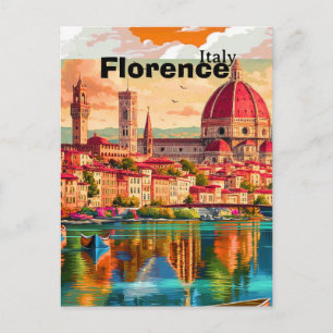 フィレンツェ イタリア 旅行 ポストカード, フィレンツェ 旅行 アート ポストカード, イタリア ポストカード