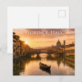 フィレンツェ イタリア 日没 旅行 ポストカード (正面/裏面)