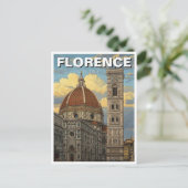 フィレンツェ イタリア 空の旅 ポストカード (スタンド正面)