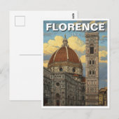 フィレンツェ イタリア 空の旅 ポストカード (正面/裏面)