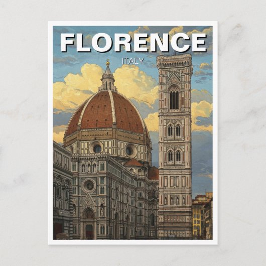フィレンツェ イタリア 空の旅 ポストカード (正面)