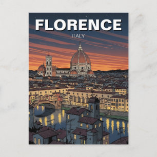 フィレンツェ イタリア 空の景色 旅行 ポストカード