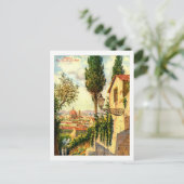 フィレンツェ、イタリア、美しい通りシーンヴィンテージ ポストカード (スタンド正面)