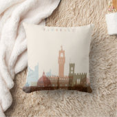 フィレンツェ、イタリア|都市スカイライン クッション (ブランケット)