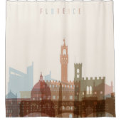 フィレンツェ、イタリア|都市スカイライン シャワーカーテン (正面)