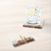 フィレンツェ、イタリア|都市スカイライン スクエアペーパーコースター (インサイチュ)