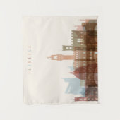 フィレンツェ、イタリア|都市スカイライン タペストリー (正面)