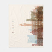 フィレンツェ、イタリア|都市スカイライン フリースブランケット (正面)