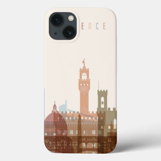フィレンツェ、イタリア|都市スカイライン Case-Mate iPhoneケース (裏面)