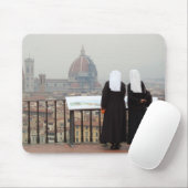 フィレンツェ、イタリア、2人の尼僧 マウスパッド (マウス)