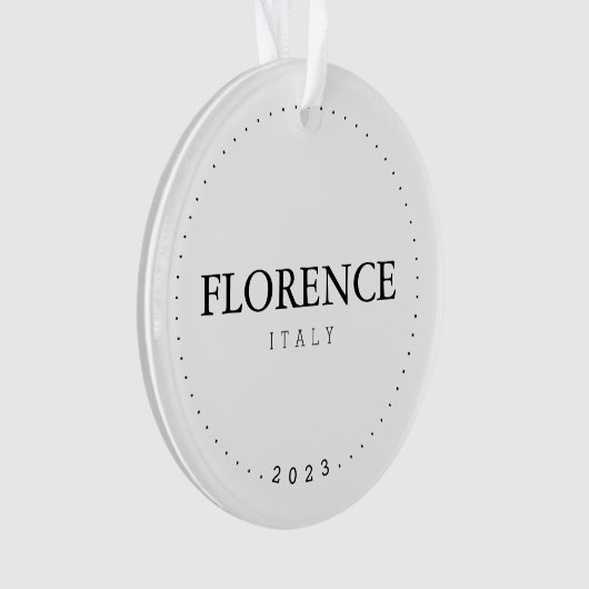 フィレンツェ、イタリシンプルア国際的旅行 オーナメント (正面)