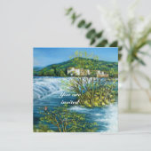 フィレンツェ・トスカーナのアルノ川 パーチメント招待状 招待状 (スタンド正面)