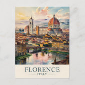 フィレンツェ ドゥオモ大聖堂 水彩 イタリア 旅行 ポストカード (正面)