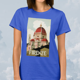 フィレンツェ ドゥオモ イタリア ヴィンテージ 旅行 アート Tシャツ