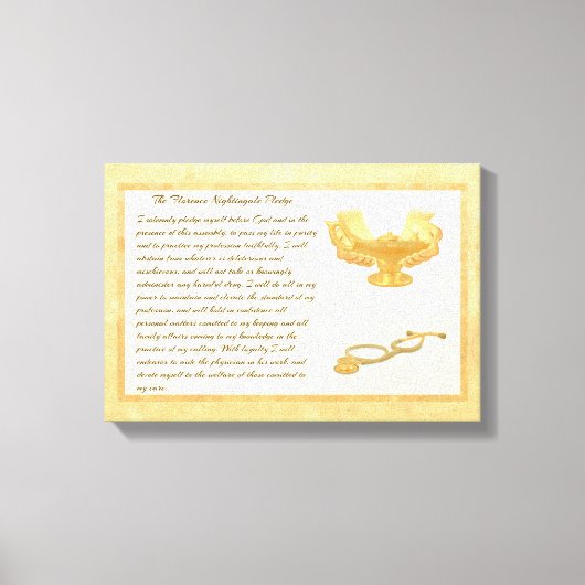 フィレンツェ・ナイチンゲールの誓約 キャンバスプリント (正面)