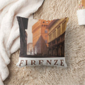 フィレンツェ、フィレンツェ、パラッツォヴェッキオ、ヴィンテージイタリア クッション (ブランケット)