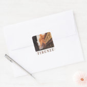 フィレンツェ、フィレンツェ、パラッツォヴェッキオ、ヴィンテージイタリア スクエアシール (封筒)