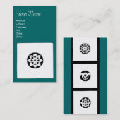 フィレンツェ・ルネサンス調和，青い緑 名刺 (正面/裏面)