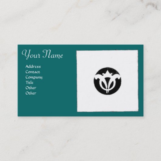フィレンツェ・ルネサンス調和，青い緑 名刺 (正面)