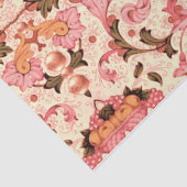 フィレンツェ ルネサンス ピンク フラワースワール、花 薄葉紙 (詳細)